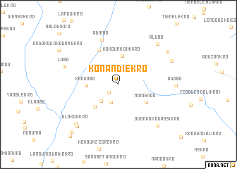 map of Konandiékro