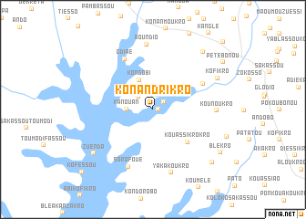 map of Konan Drikro