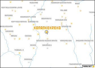 map of Konan Kékréko