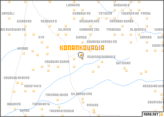 map of Konan Kouadia