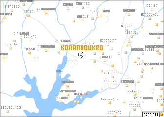 map of Konanmoukro