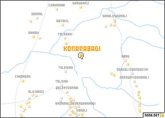 map of Konār Ābādī