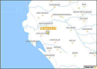 map of Konārak