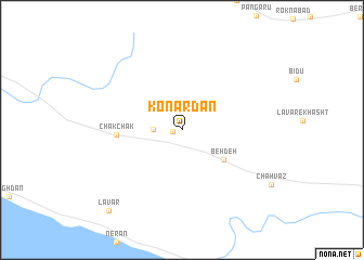 map of Konārdān