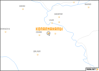 map of Konār Mahandī