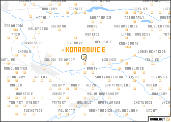 map of Konárovice