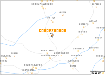 map of Konār Zāghān