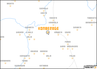 map of Konbéradé