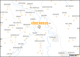 map of Končarevo