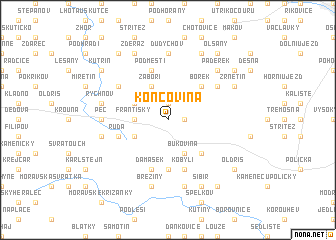 map of Koncovina