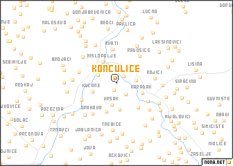 map of Končuliće