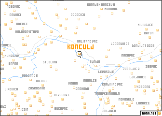 map of Končulj