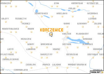 map of Kończewice