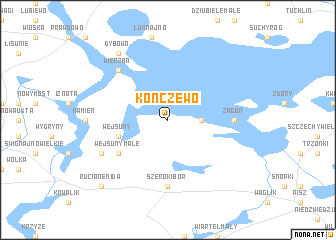 map of Kończewo