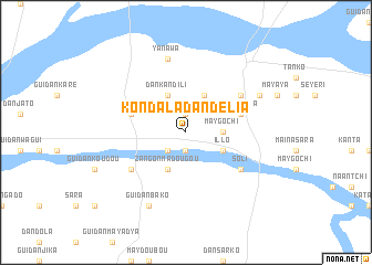 map of Kondala Dan Délia