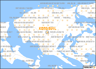 map of Kondavil
