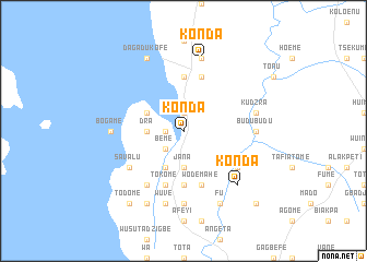 map of Konda