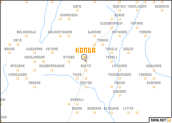 map of Konda