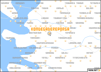 map of Kondéga-Déréporga