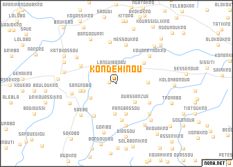 map of Kondéhinou