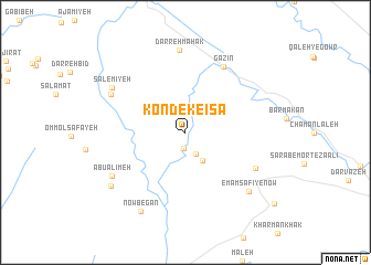 map of Kondek-e ‘Īsá