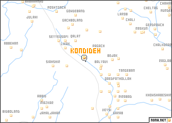 map of Kondīdeh