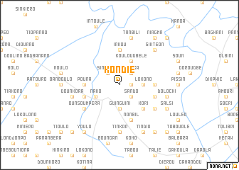 map of Kondié