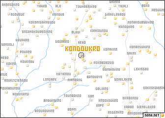 map of Kondoukro