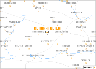 map of Kondratovichi
