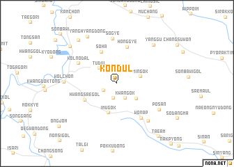 map of Kŏndŭl