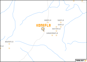 map of Konéfla