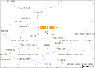 map of Kon-e Sorkh