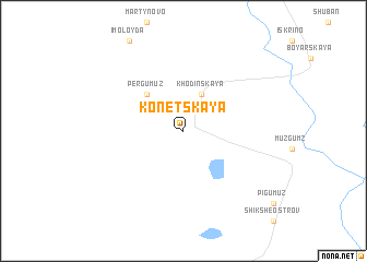 map of Konetskaya