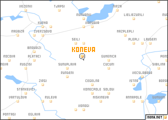 map of Koņeva