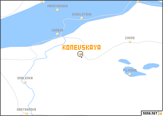 map of Konevskaya