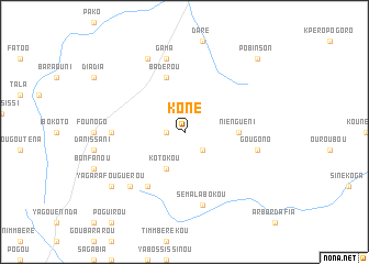 map of Koné