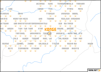 map of Konge