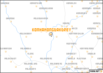 map of Kon Hămong Dak Drey