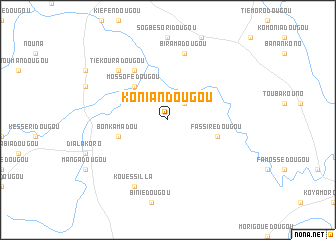 map of Koniandougou