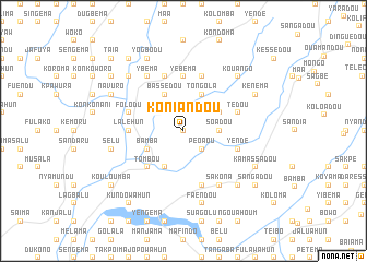 map of Koniandou