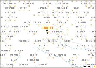 map of Konice