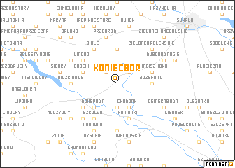 map of Koniecbór