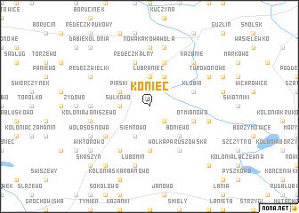 map of Koniec