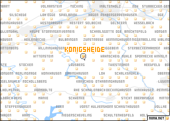 map of Königsheide