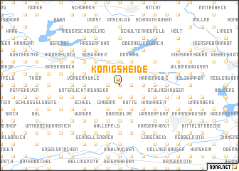 map of Königsheide