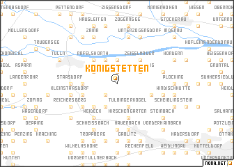 map of Königstetten