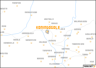 map of Konindogolé