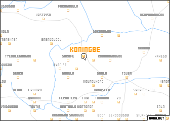 map of Koningbé