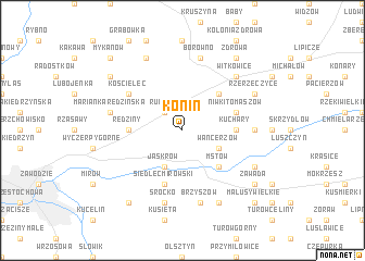 map of Konin