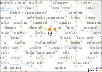 map of Konin